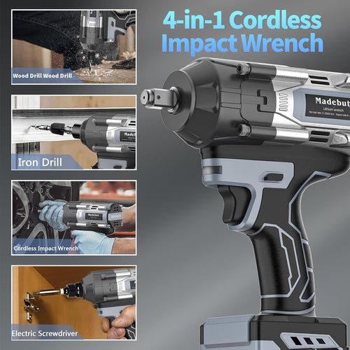 [Anniversary Sale] 1000N.m High-Torque Brushless Impact Wrench Set