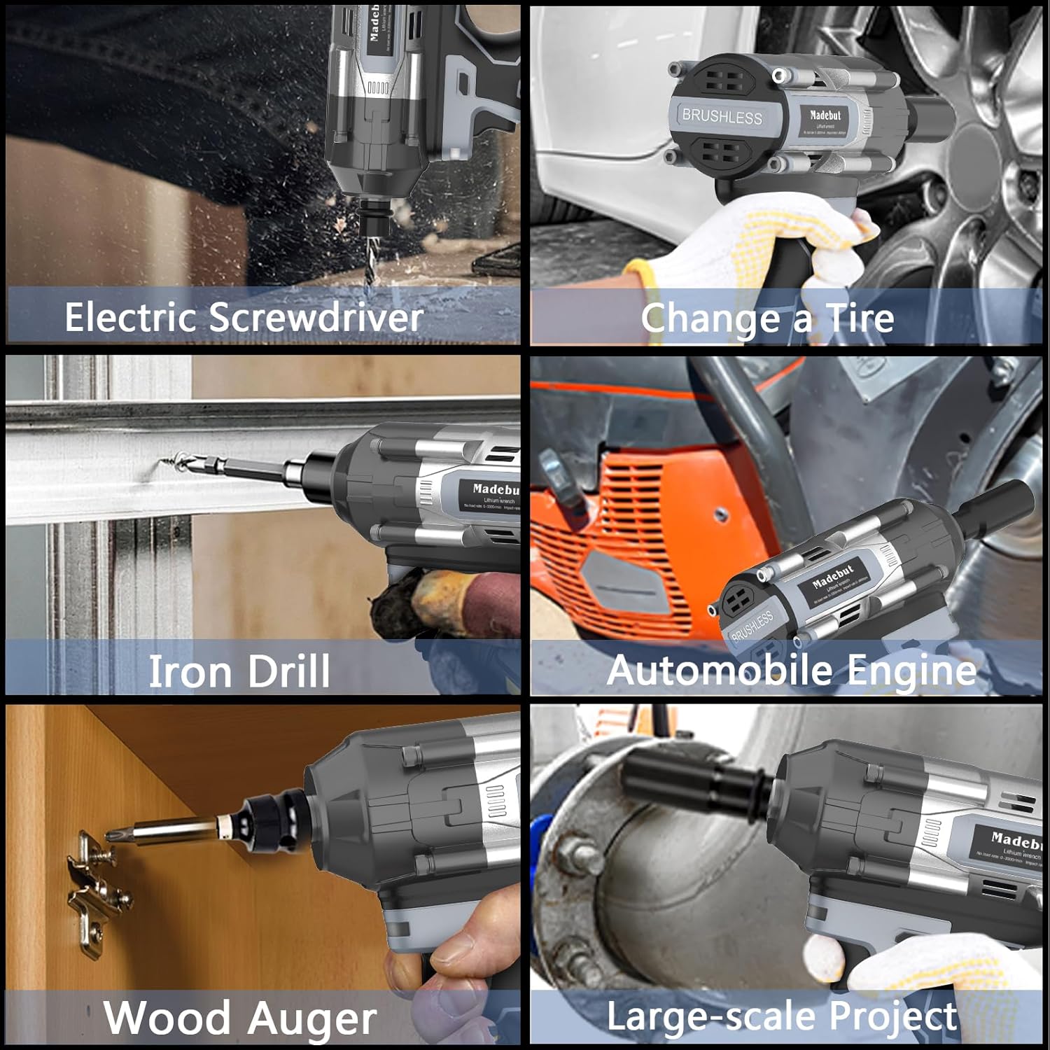 [Anniversary Sale] 1000N.m High-Torque Brushless Impact Wrench Set